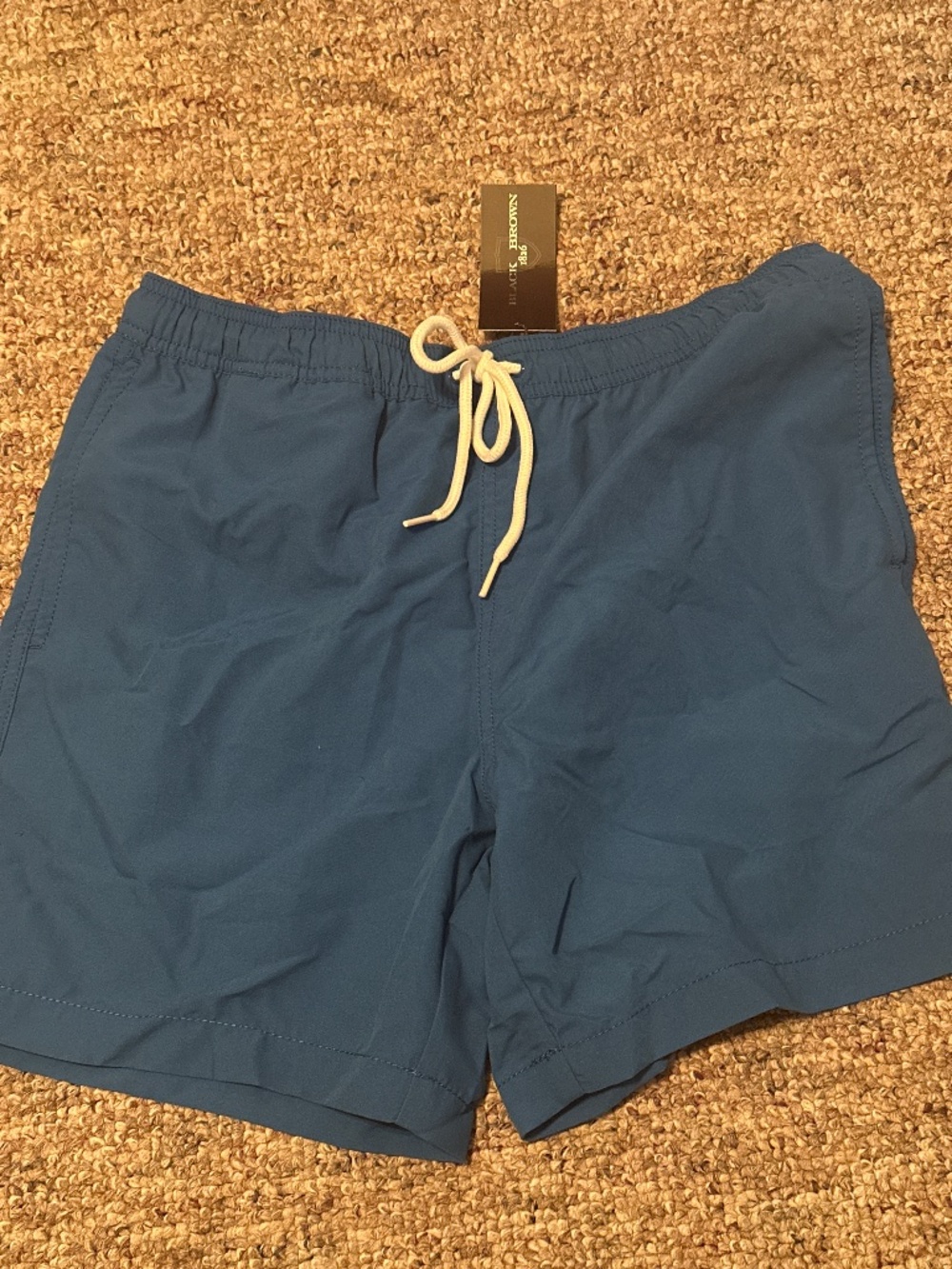 small swim shorts trunks brand new "black brown 1826"